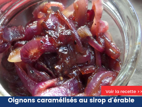 Oignons caramélisés au sirop d'érable